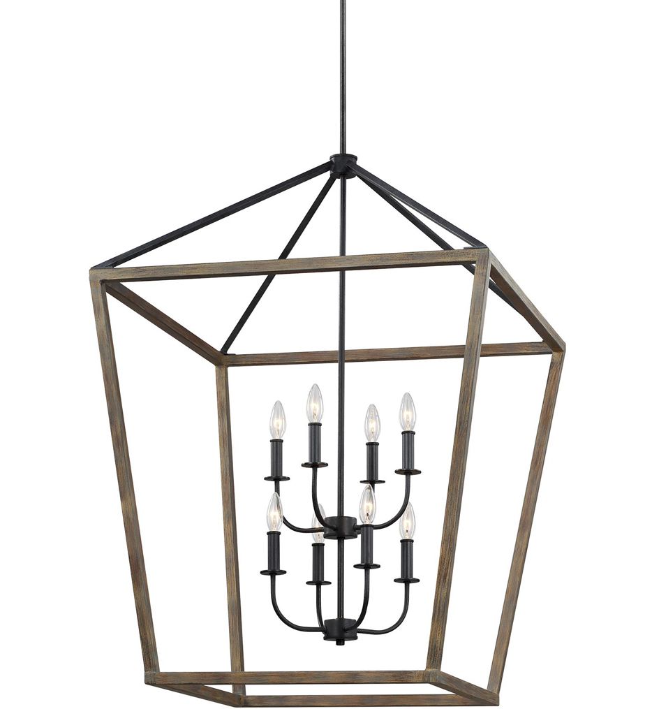 Lamps: Feiss – F3194/8Wow/Af – Gannet Weathered Oak With Regard To Weathered Oak Wood Chandeliers (View 12 of 15)