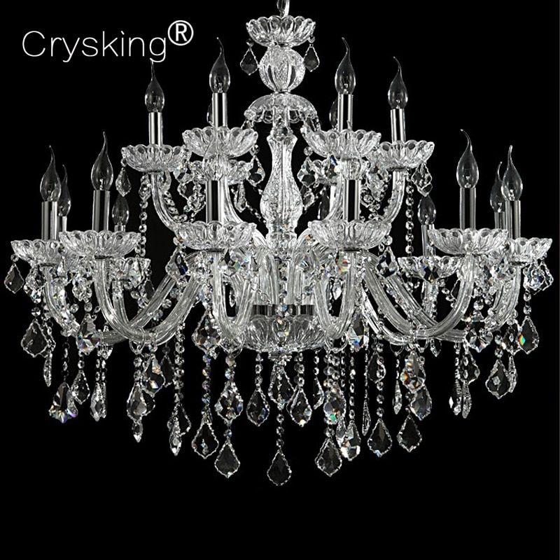Large Crystal Chandelier 15 Arms Luxury Crystal Light Home Pertaining To Large Crystal Chandeliers (View 15 of 15)
