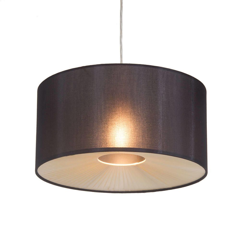 Large Drum Ceiling Light Shade Easy Fit Mocha Modern Home In Dark Mocha Ribbon Chandeliers (View 1 of 15)