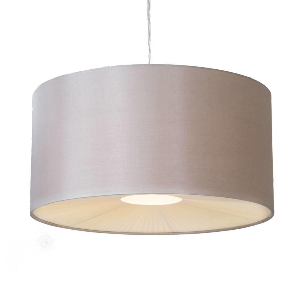 Large Ribbon Easy To Fit Ceiling Shade Drum – Mocha From Throughout Dark Mocha Ribbon Chandeliers (View 3 of 15)