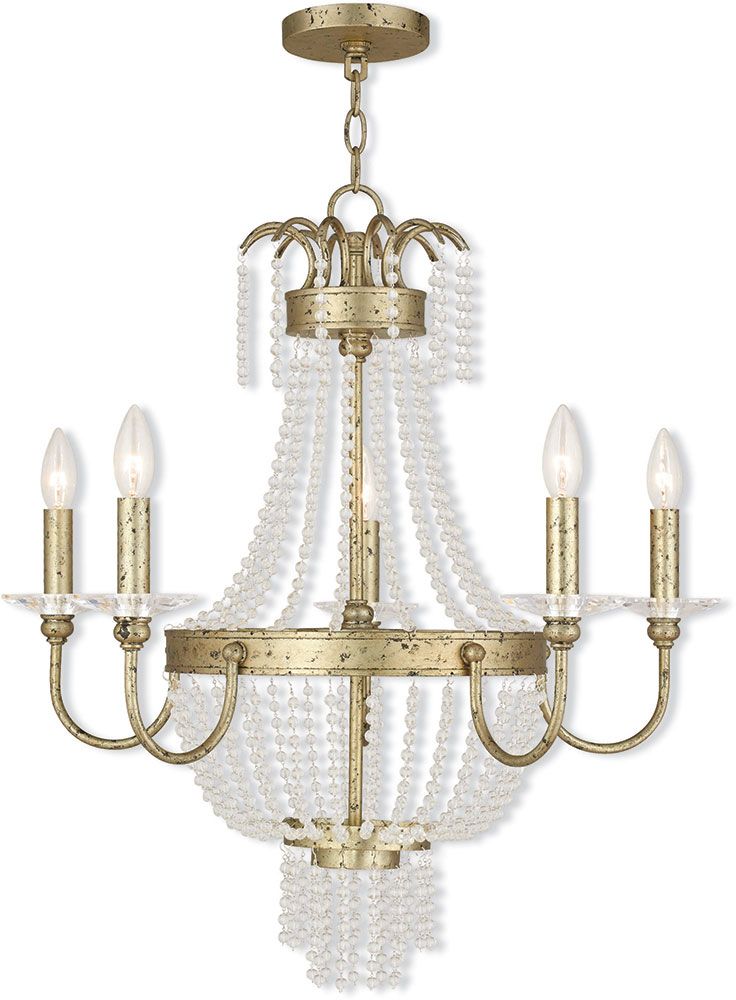 Livex 51845 28 Valentina Hand Applied Winter Gold Lighting Within Winter Gold Chandeliers (View 5 of 15)