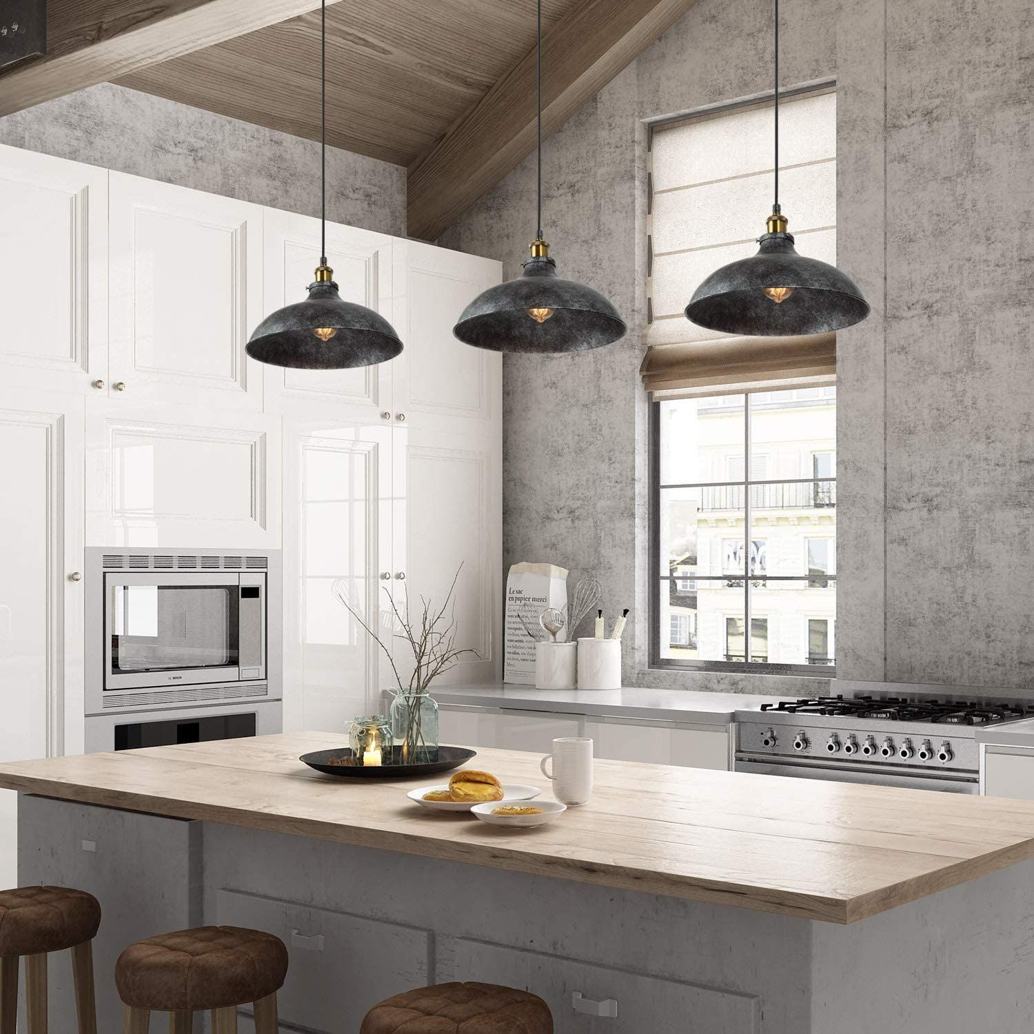 Lnc Pendant Lighting For Kitchen Island Industrial Big Within Kitchen Island Light Chandeliers (Photo 1 of 15)