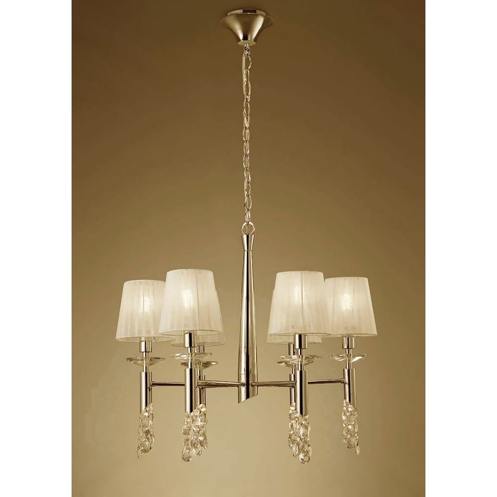Mantra Tiffany 12 Light Adjustable Ceiling Pendant In In Gold Finish Double Shade Chandeliers (View 14 of 15)