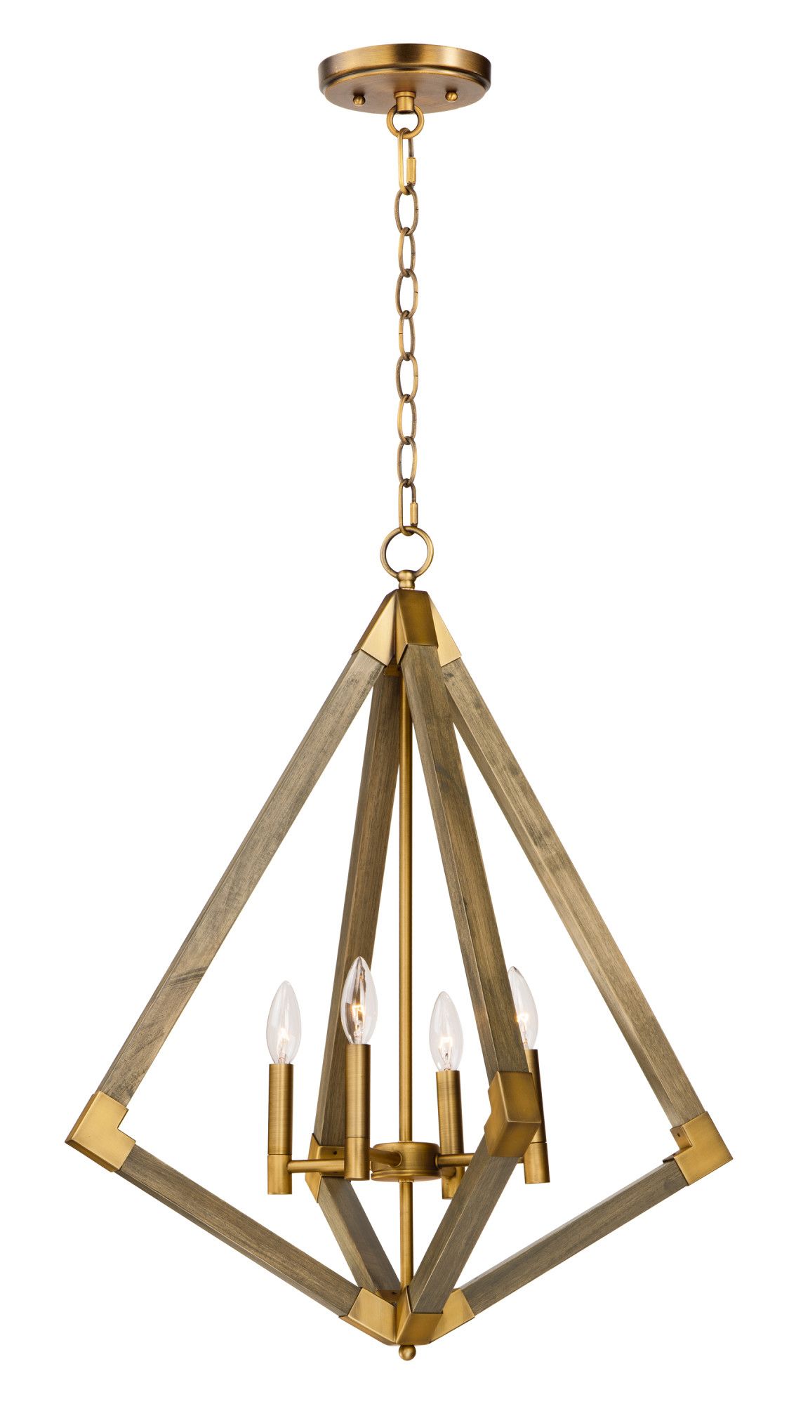 Maxim 12254 Vector 4 Light 24"W Prism Shaped Wood With Weathered Oak Kitchen Island Light Chandeliers (View 9 of 15)