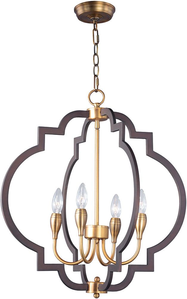 Maxim 20293Oiab Crest Oil Rubbed Bronze And Antique Brass Within Bronze Metal Chandeliers (View 11 of 15)
