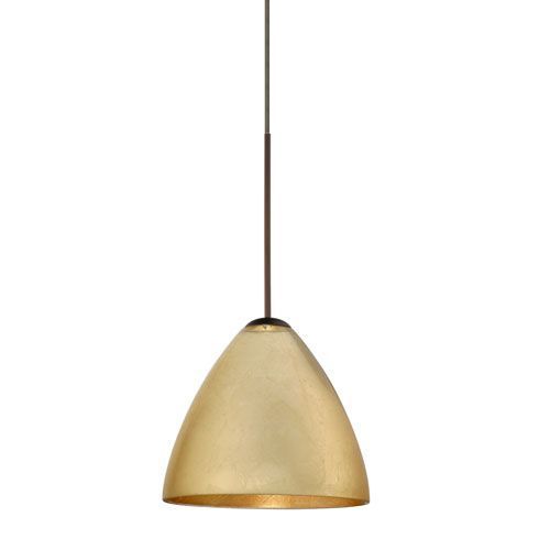 Mia Bronze Halogen Mini Pendant With Flat Canopy And Gold Pertaining To Golden Bronze And Ice Glass Pendant Lights (View 8 of 15)