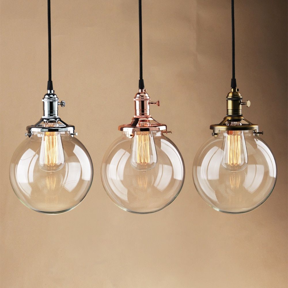 Permo Vintage Glass Globe Pendant Lights Rose Gold Pendant Regarding Antique Gold Pendant Lights (View 10 of 15)
