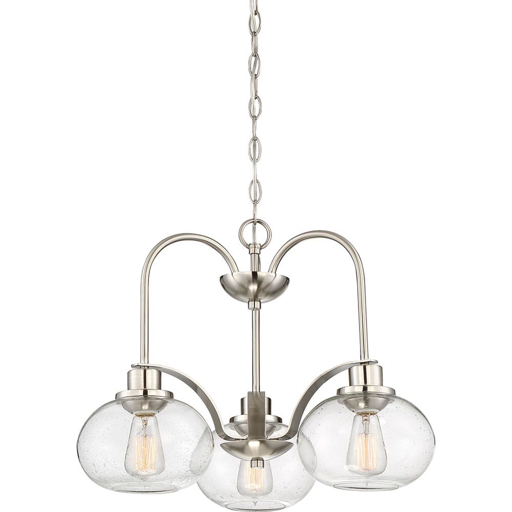 Quoizel Trg5103Bn Trilogy Modern Brushed Nickel For Brushed Nickel Metal And Wood Modern Chandeliers (View 2 of 15)