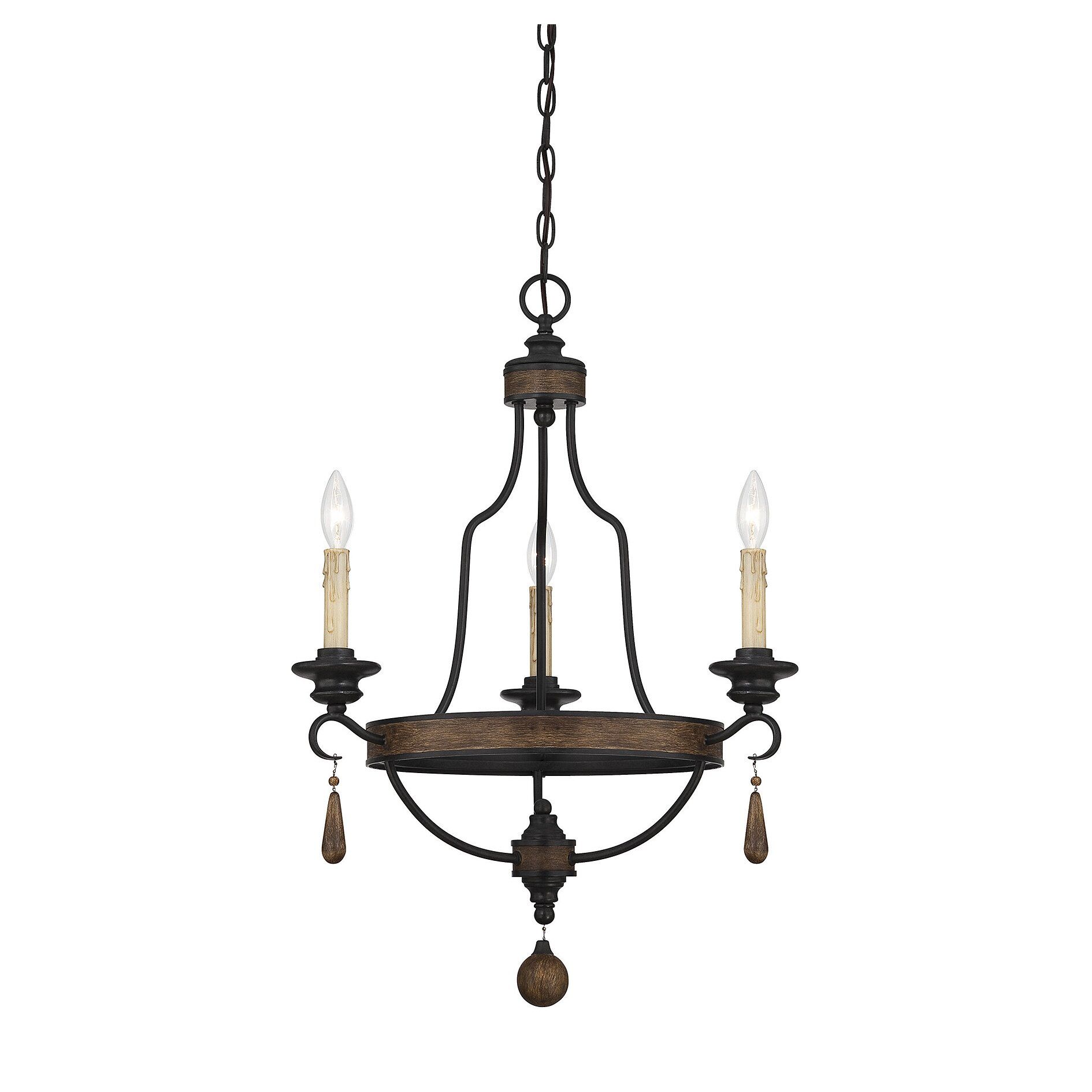 Savoy House Kelsey 3 Light Candle Chandelier & Reviews For 3 Light Pendant Chandeliers (View 6 of 15)