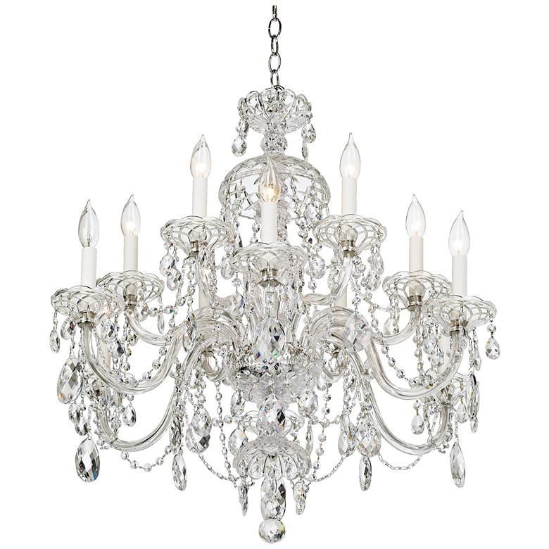 Schonbek Sterling 29"W Heritage Crystal 12 Light For Heritage Crystal Chandeliers (View 13 of 15)