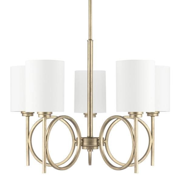 Shop Capital Lighting Halo Collection 5 Light Winter Gold Intended For Winter Gold Chandeliers (View 10 of 15)