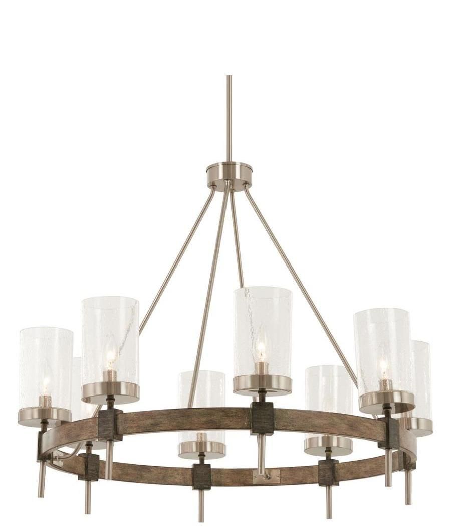 Shop Chandeliers | Minka Lavery Bridlewood 8 Light Stone In Stone Gray And Nickel Chandeliers (View 11 of 15)