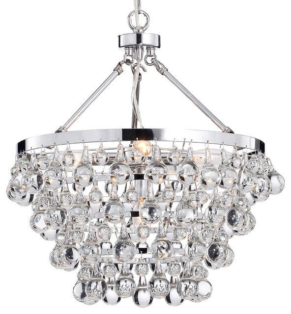 Shop Houzz | Lighting Rising 5 Light Crystal Glass With Regard To Glass And Chrome Modern Chandeliers (View 13 of 15)