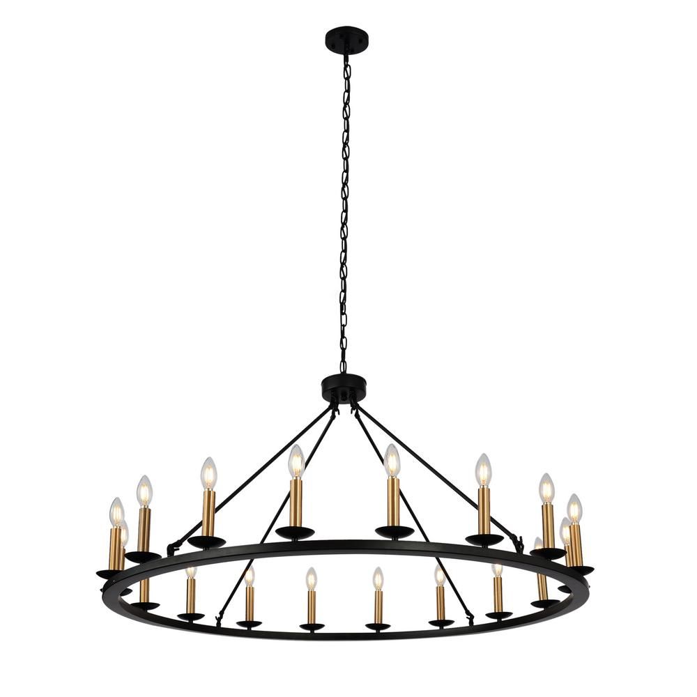 Unbranded 18 Light Black Candle Style Wagon Wheel With Regard To Black Wagon Wheel Ring Chandeliers (View 7 of 15)