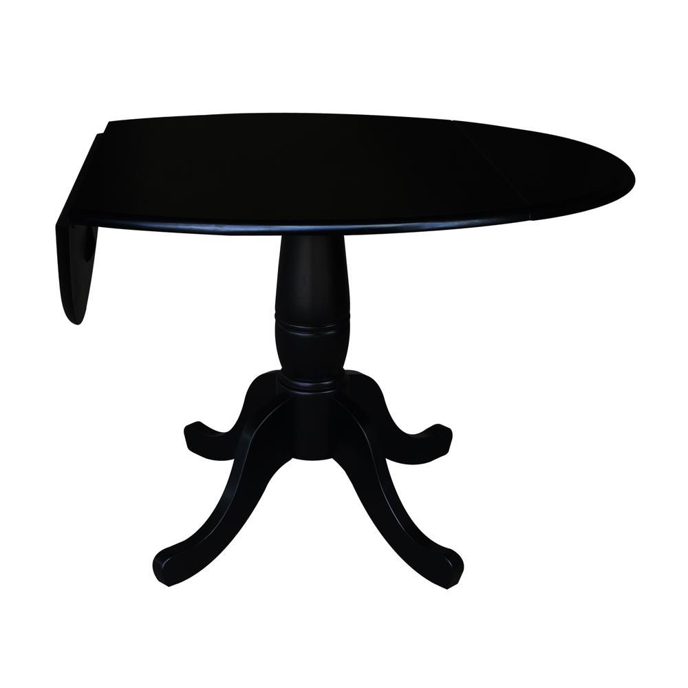 42" Round Dual Drop Leaf Pedestal Table,  (View 6 of 15)