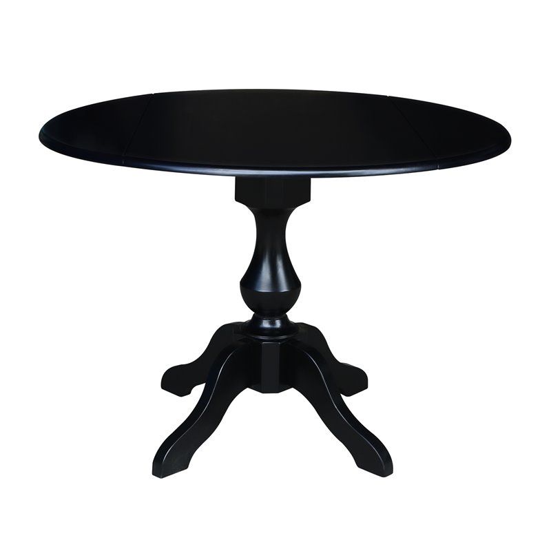 42" Round Dual Drop Leaf Pedestal Table,  (View 4 of 15)
