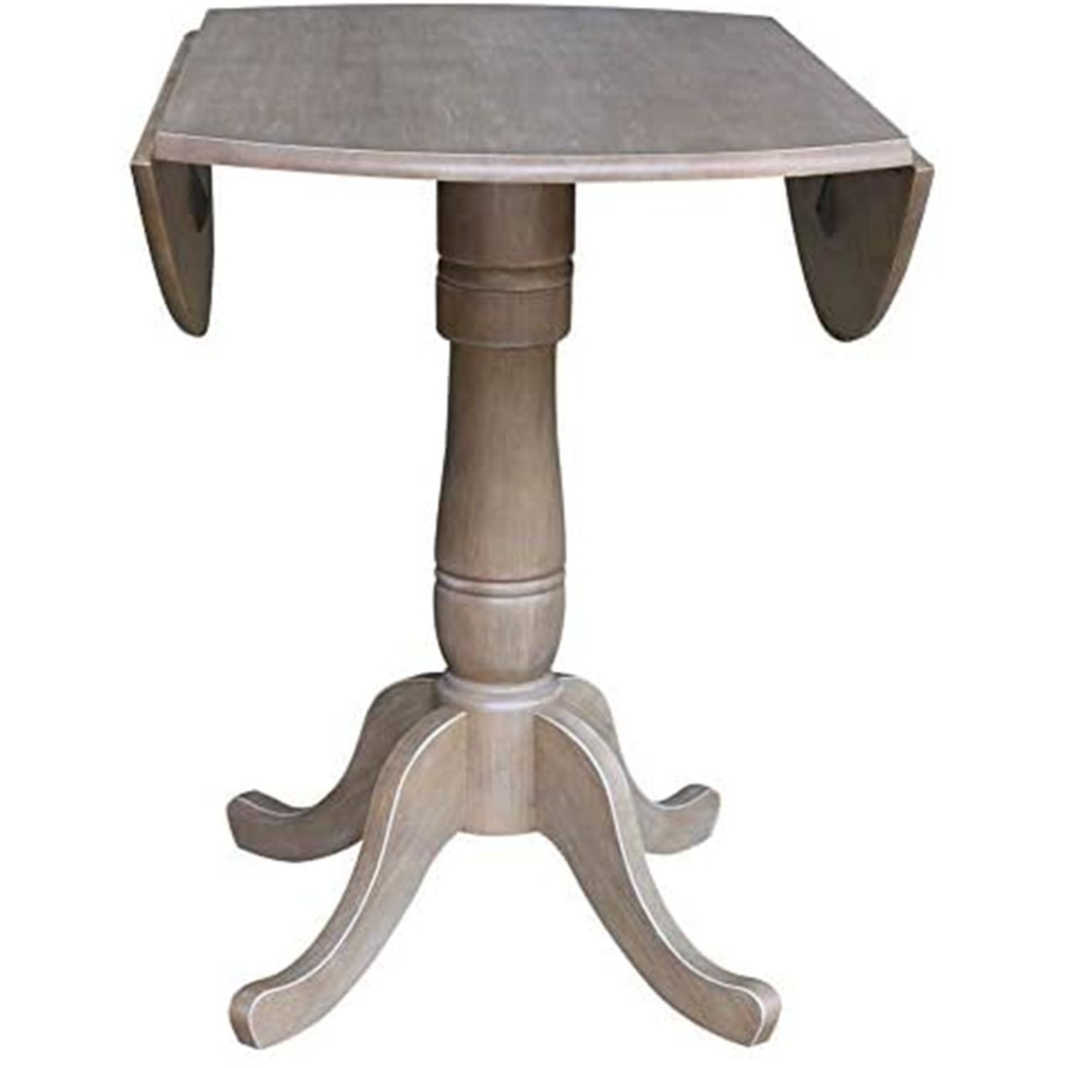 42" Round Dual Drop Leaf Pedestal Table –  (View 2 of 15)