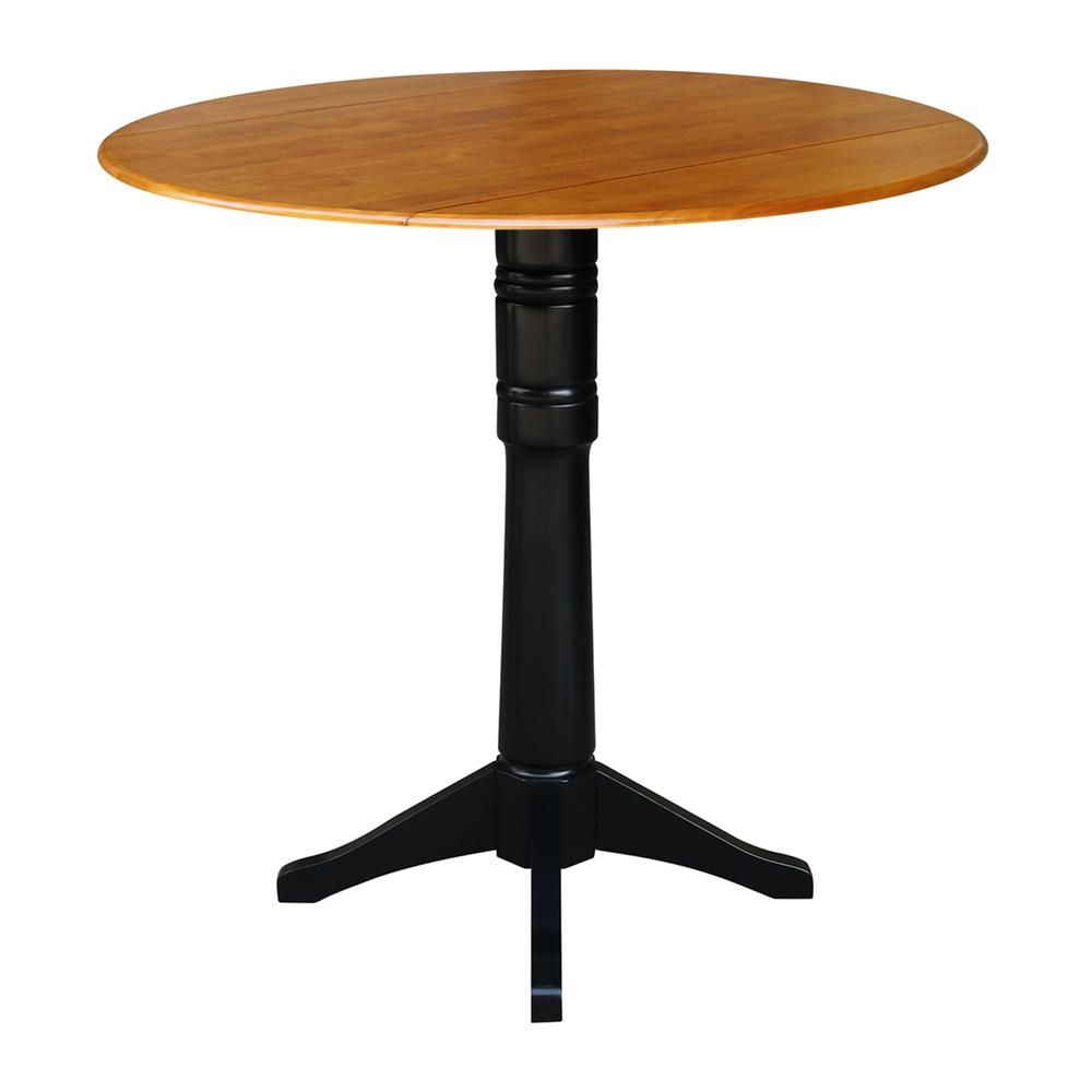 42" Round Dual Drop Leaf Pedestal Table –  (View 9 of 15)