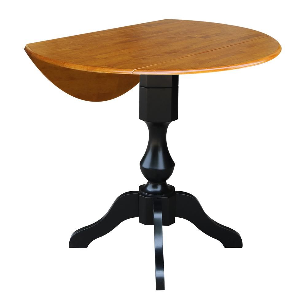 42" Round Dual Drop Leaf Pedestal Table –  (View 11 of 15)