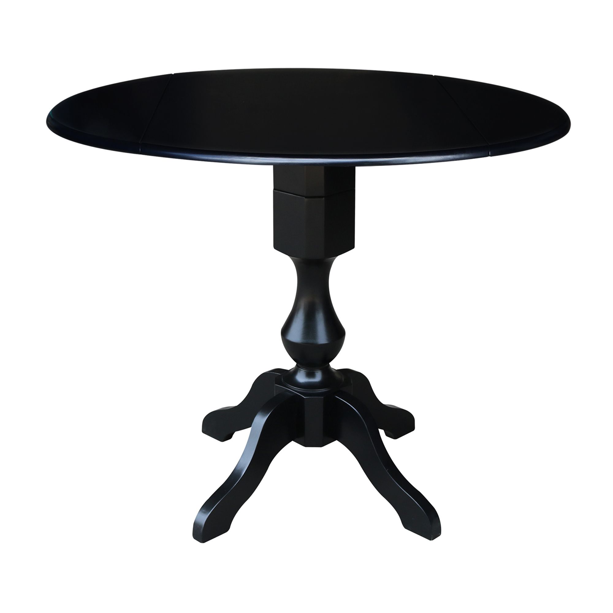 42" Round Dual Drop Leaf Pedestal Table,  (View 1 of 15)