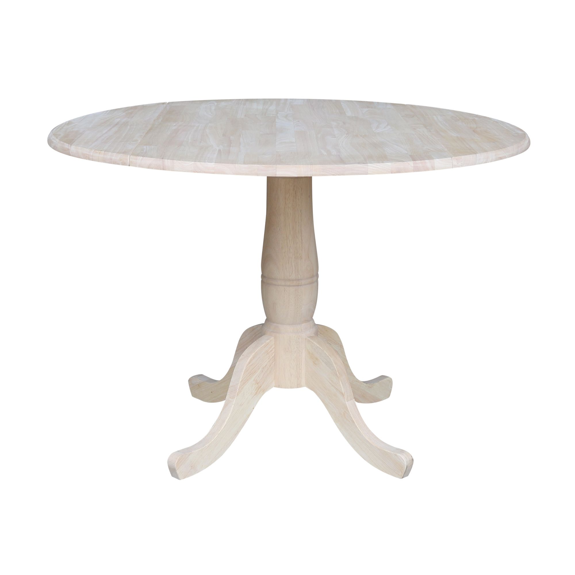 42" Round Pedestal Dual Drop Leaf Dining Table –  (View 10 of 15)
