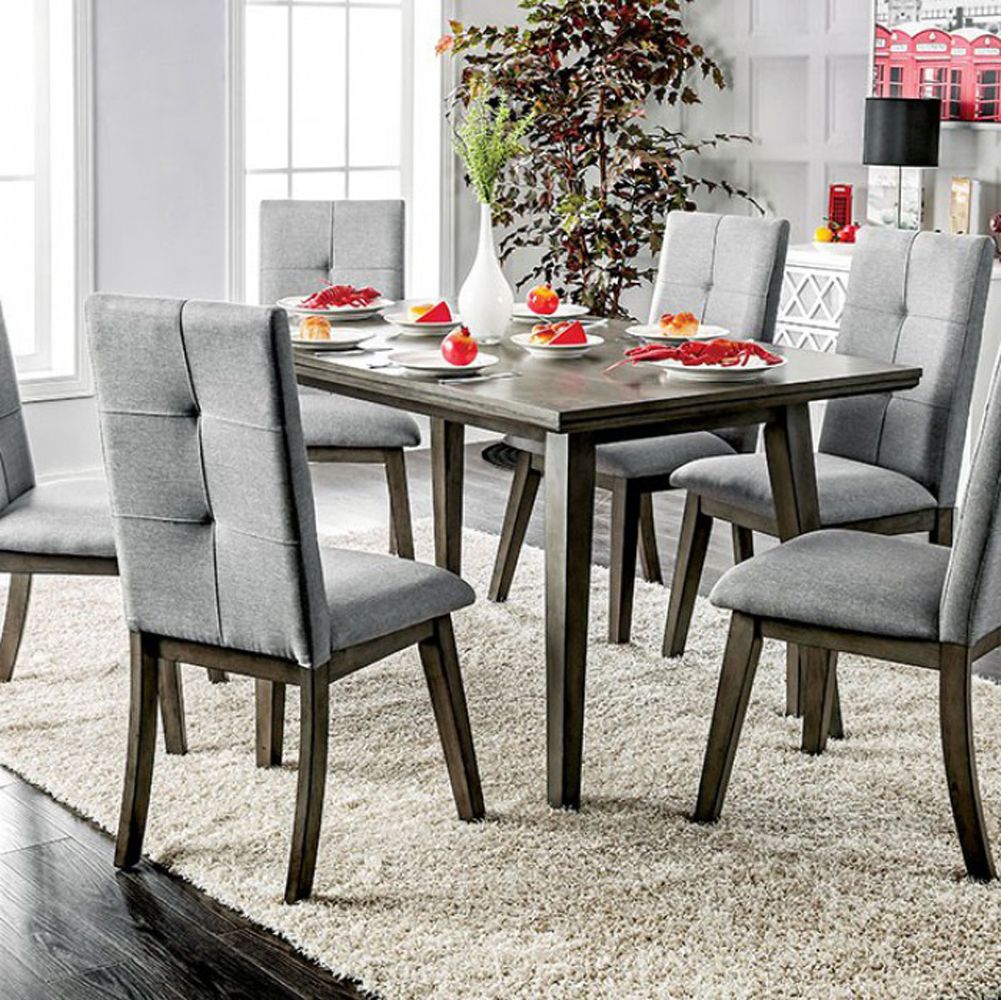 Abelone Rectangular Gray Dining Table – Walmart With 2017 Gray Dining Tables (View 6 of 15)