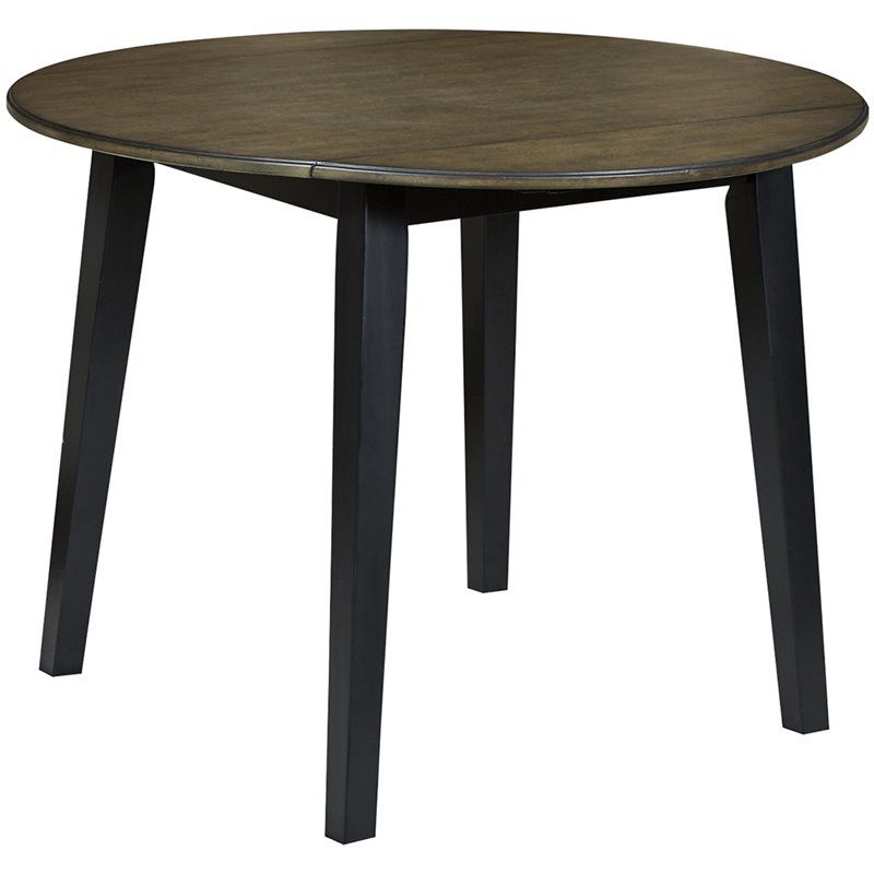 Ashley Furniture Froshburg 40" Round Drop Leaf Dining Throughout Latest Gray Drop Leaf Tables (View 15 of 15)