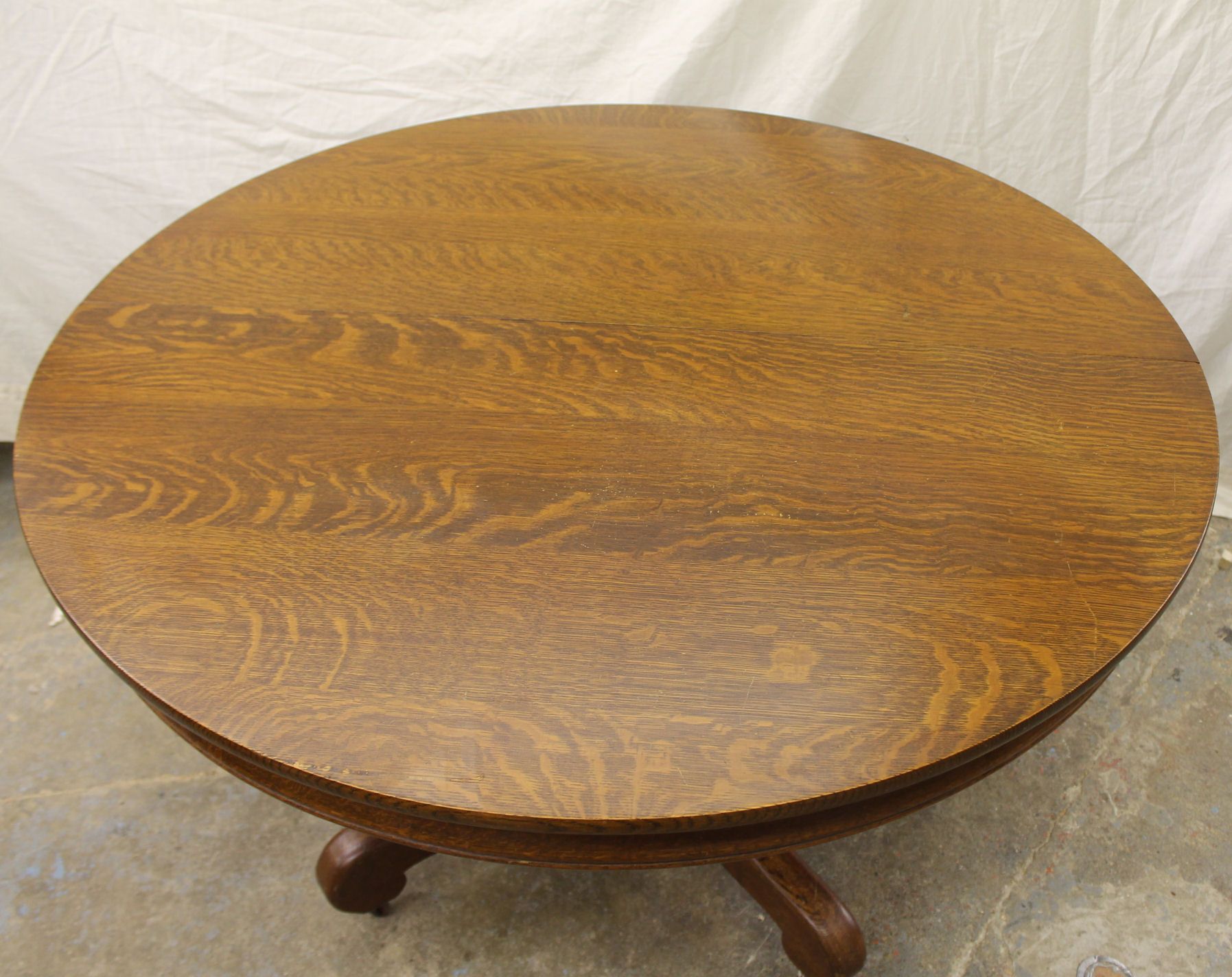 Bargain John'S Antiques | Antique Round Oak Pedestal Regarding 2017 Antique Oak Dining Tables (View 12 of 15)