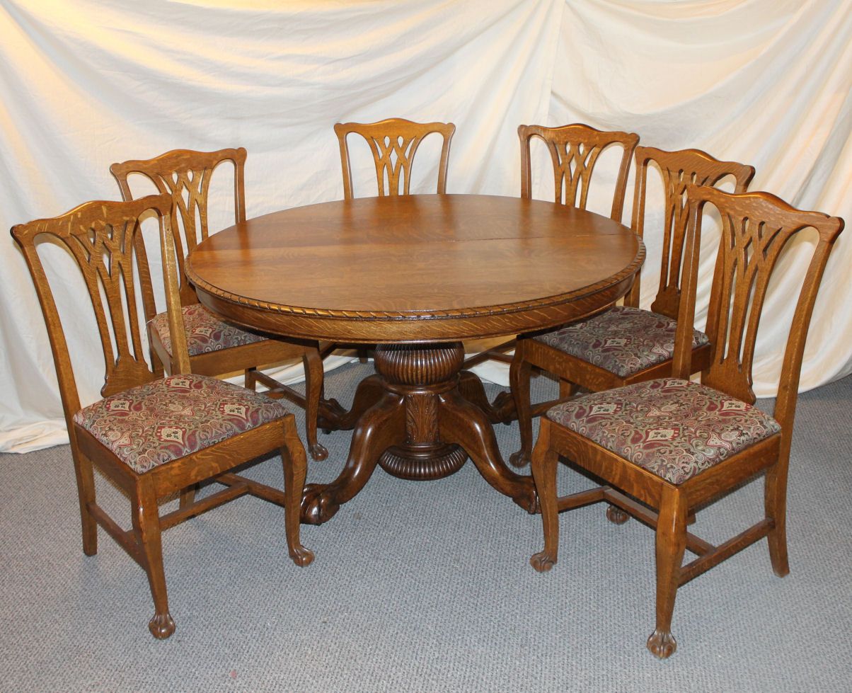 Bargain John'S Antiques | Round Oak Dining Table – 8 With Most Current Antique Oak Dining Tables (View 4 of 15)