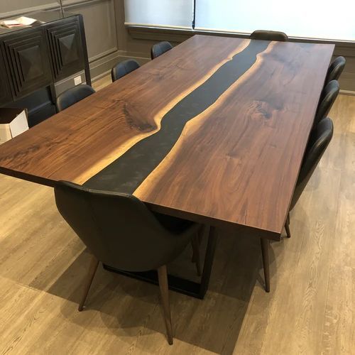 Black Walnut Dining Table Clear Resin – Google Search Intended For Newest Dark Walnut And Black Dining Tables (View 9 of 15)