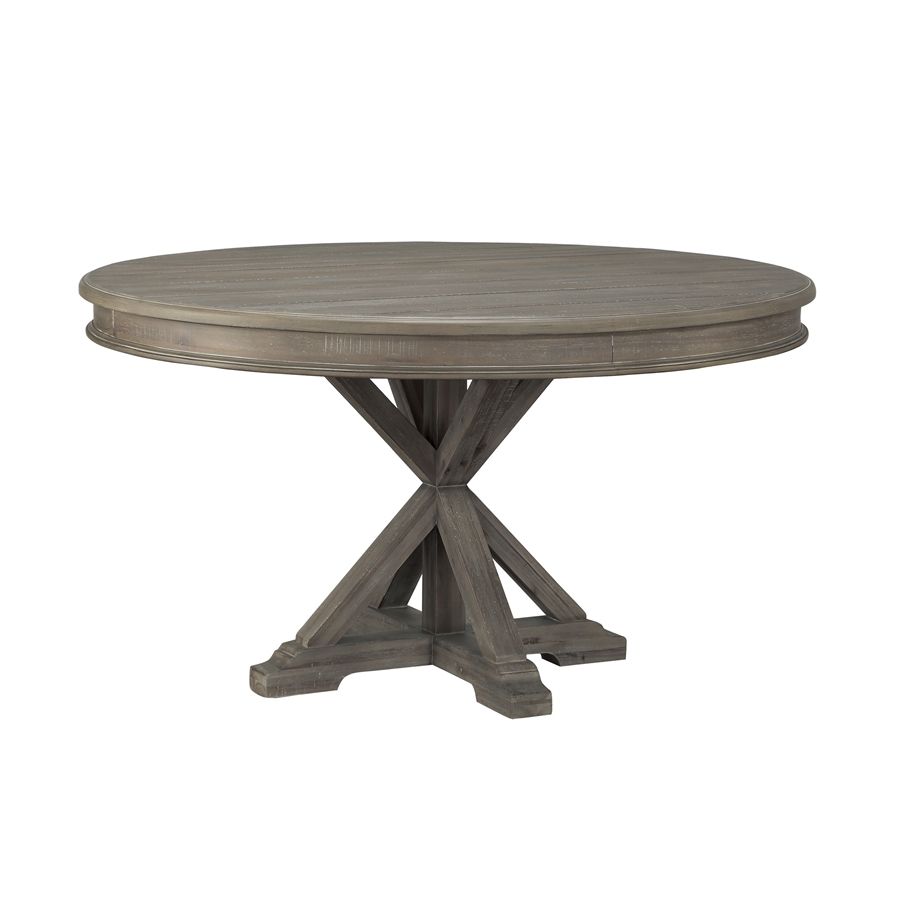 Cardano 5 Piece Round Table Dining Set In Driftwood Light Pertaining To Latest Light Brown Round Dining Tables (View 2 of 15)