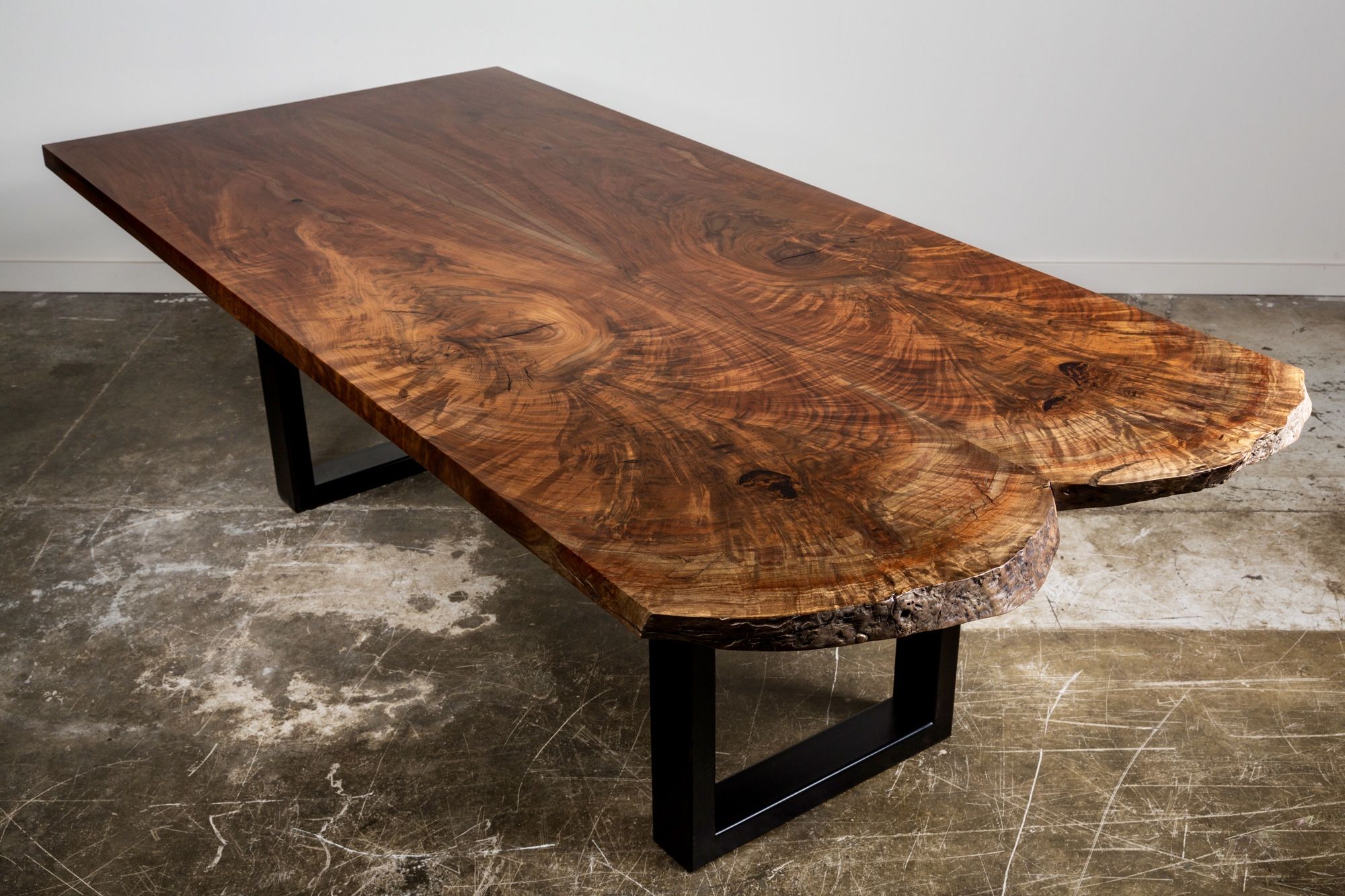 City Trees Furniture | Bookmatched Walnut Dining Table, 91″ Intended For Current Black And Walnut Dining Tables (View 9 of 15)