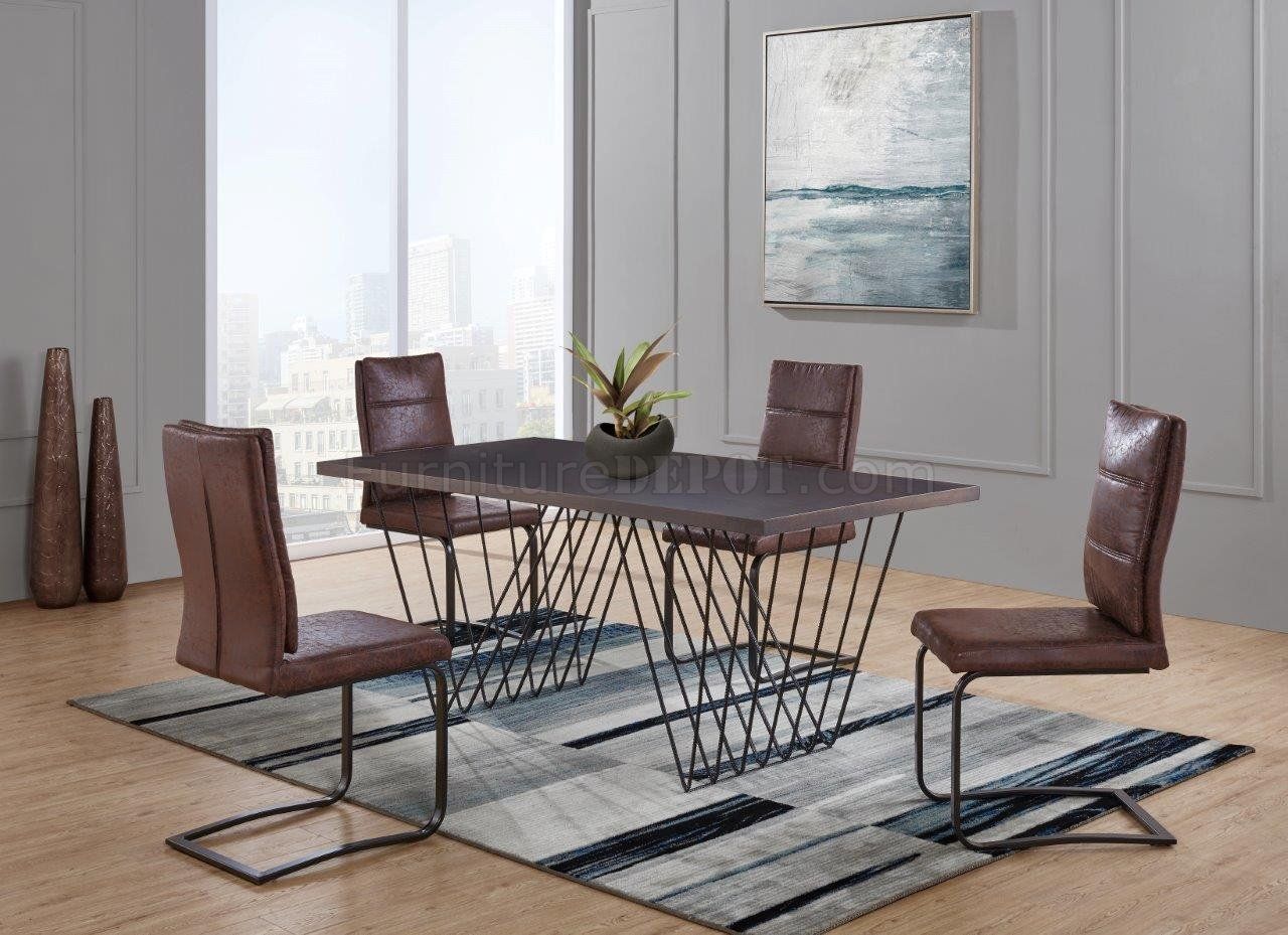 D6901Dt Dining Table In Dark Brownglobal W/Options Regarding Latest Dark Hazelnut Dining Tables (View 11 of 15)