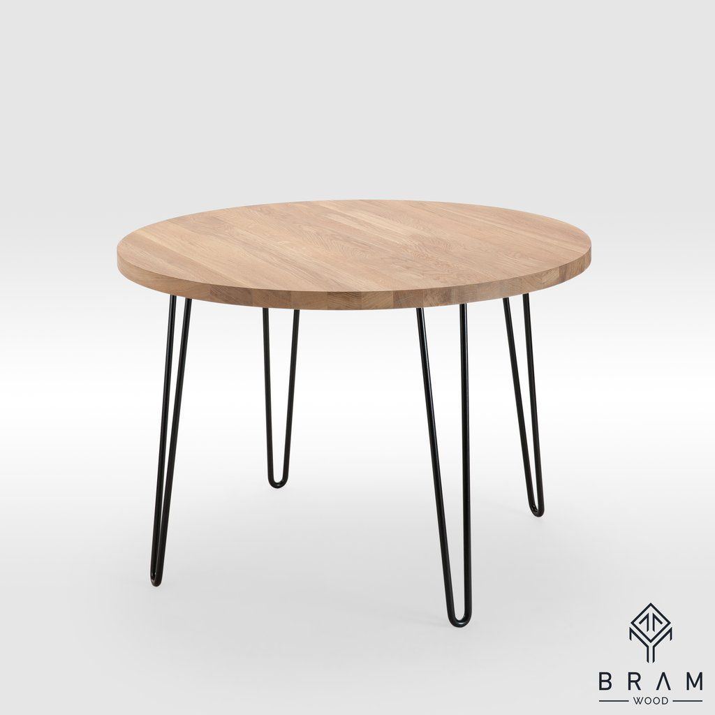 Dining Roundtable With Hairpin Style Steel Legs | Round Within Most Current Round Hairpin Leg Dining Tables (View 11 of 15)