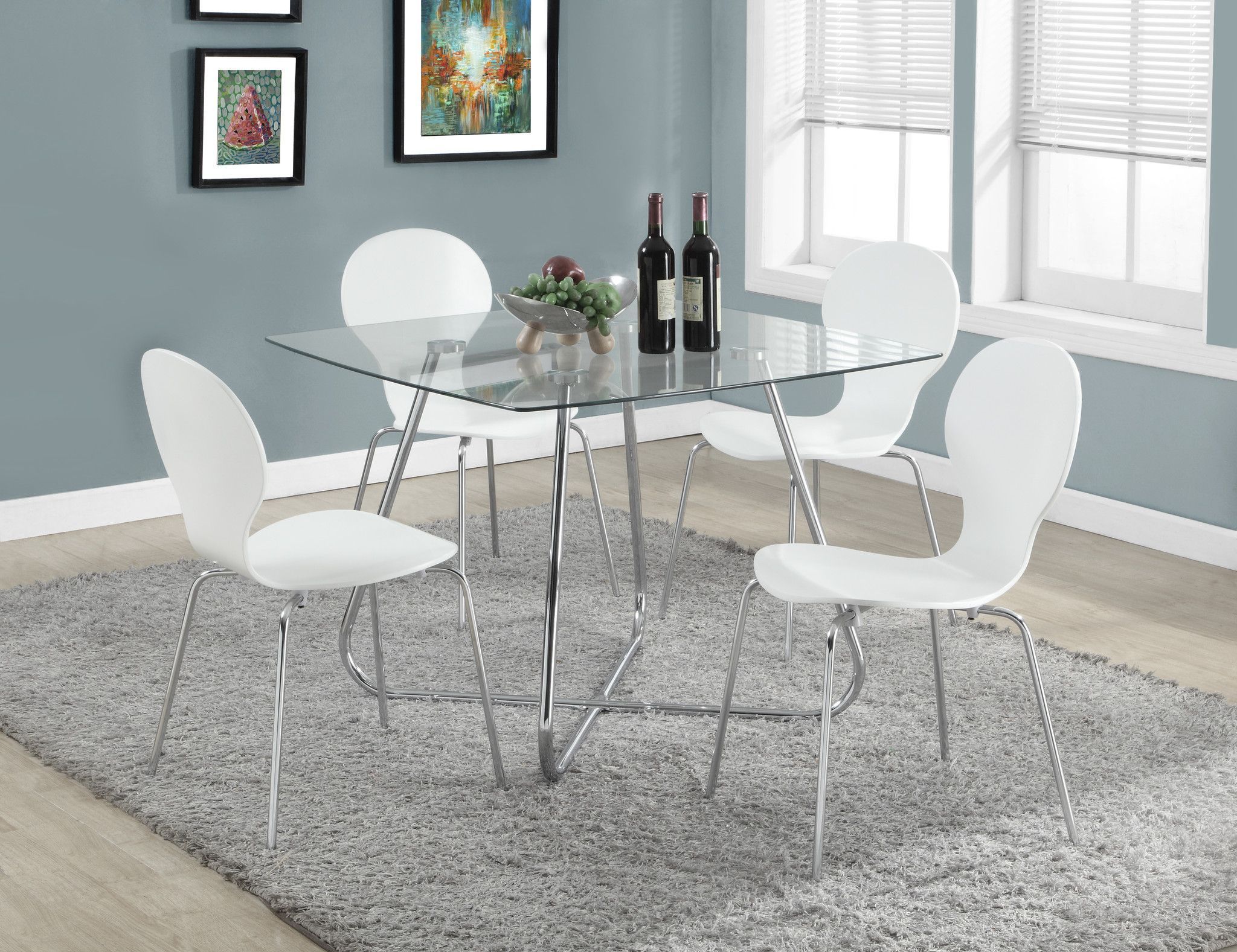 Dining Table – 40"Dia Chrome With 8Mm Tempered Glass With Regard To Most Recently Released Chrome Metal Dining Tables (View 3 of 15)