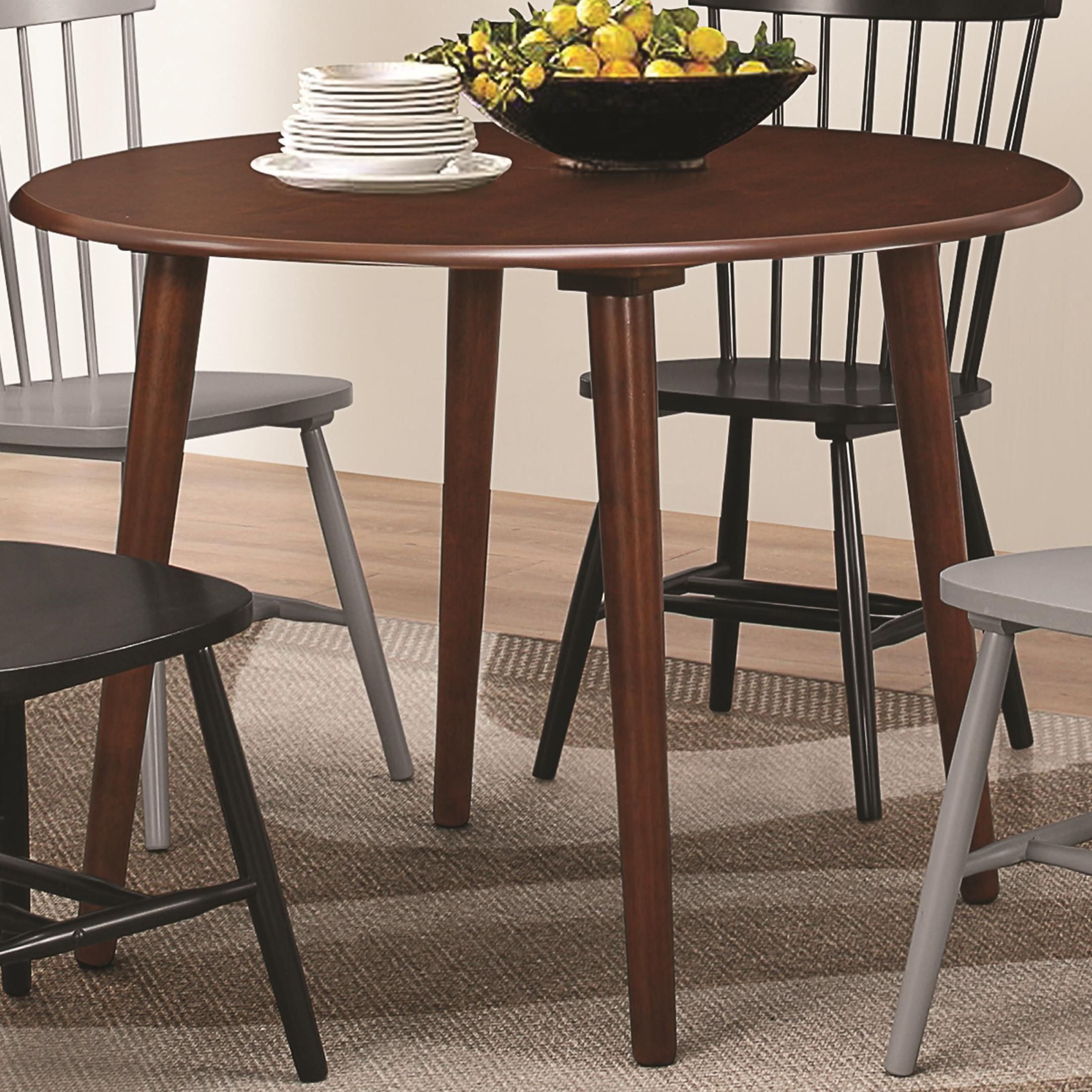 Emmett Walnut Round Dining Table From Coaster (104000 In Best And Newest Walnut Tove Dining Tables (View 5 of 15)