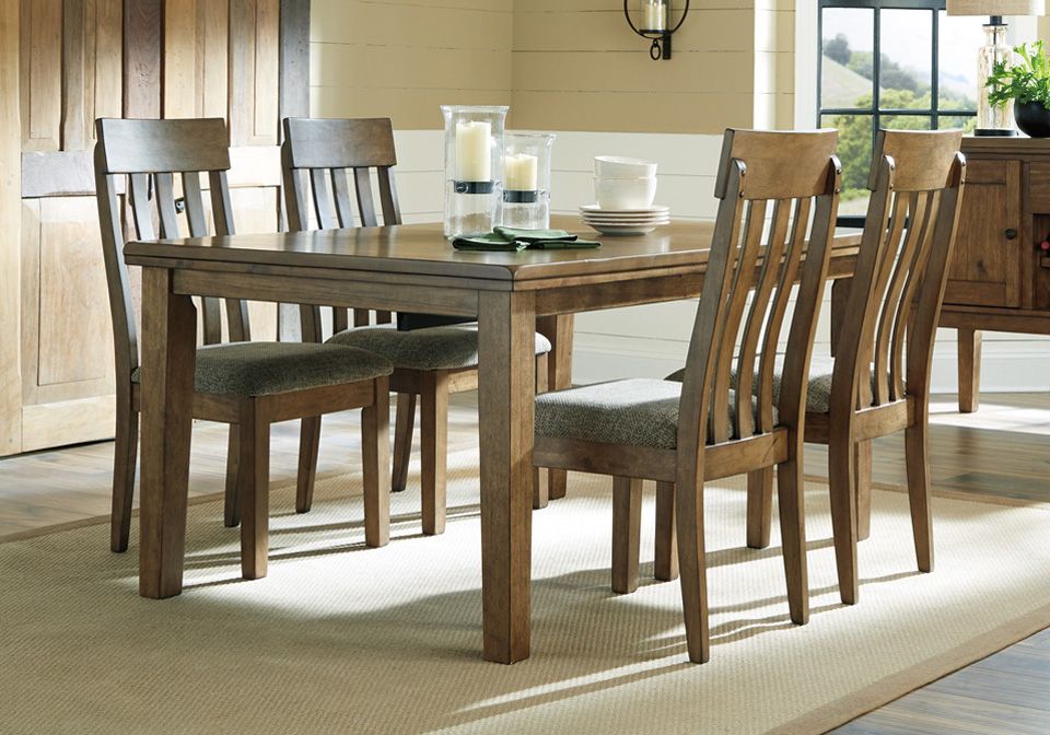Flaybern Light Brown Rectangular Dining Table | Evansville Regarding Most Recent Brown Dining Tables (View 5 of 15)