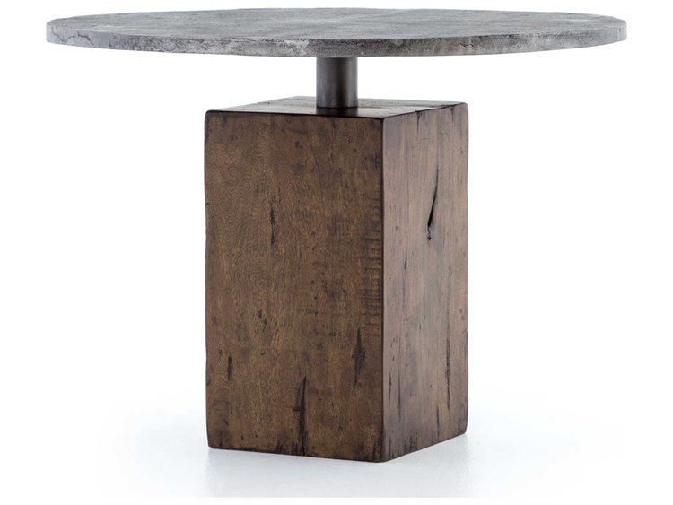 Four Hands Harmon Tanner Brown / Light Gunmetal 42'' Wide For Most Recent Light Brown Round Dining Tables (View 11 of 15)