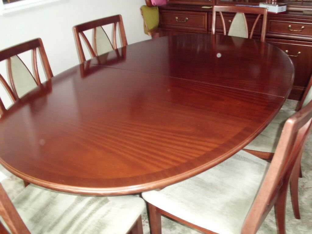 G Plan Dining Table & 6 Chairs Mahogany | In Winscombe Intended For Most Up To Date Mahogany Dining Tables (View 14 of 15)