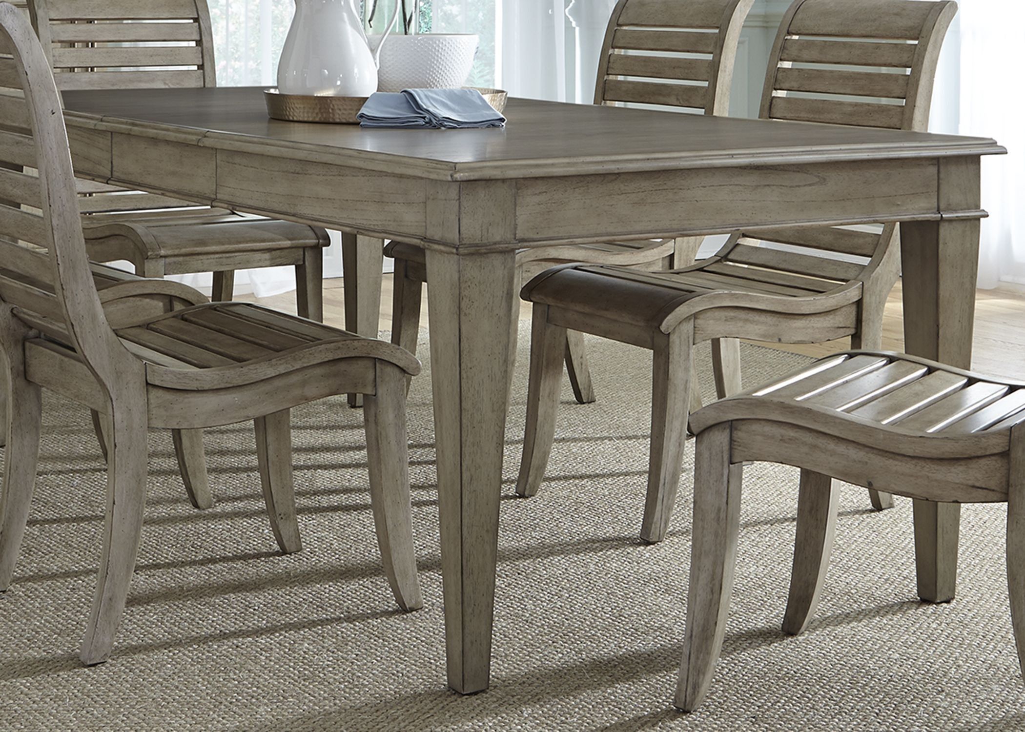 Grayton Grove Driftwood Extendable Rectangular Leg Dining Within Recent Natural Rectangle Dining Tables (View 15 of 15)