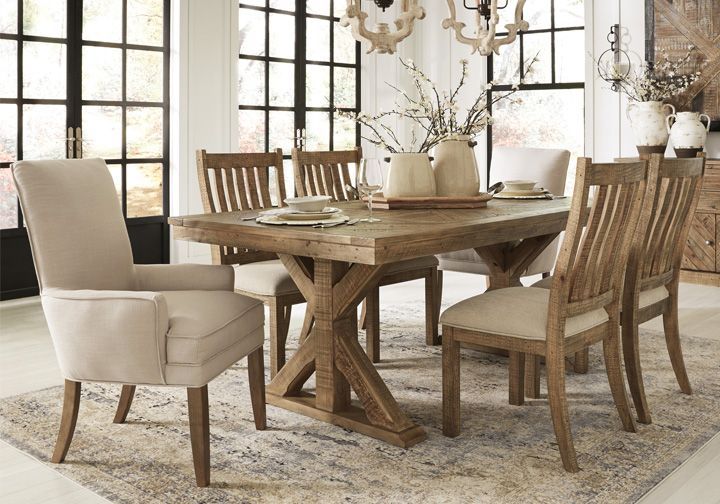 Grindleburg Light Brown 5Pc Rectangular Dining Set Inside Most Recent Light Brown Dining Tables (View 8 of 15)