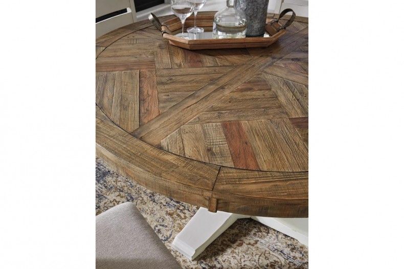 Grindleburg Light Brown Round Dining Table – 1Stopbedrooms (View 9 of 15)