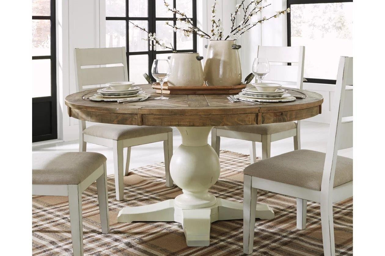 Grindleburg Light Brown Round Dining Table – 1Stopbedrooms (View 11 of 15)