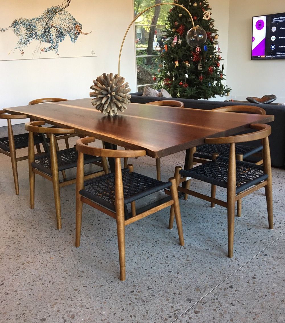 Handmade Modern Live Edge Walnut Dining Tableaaron For 2018 Walnut Tove Dining Tables (View 13 of 15)