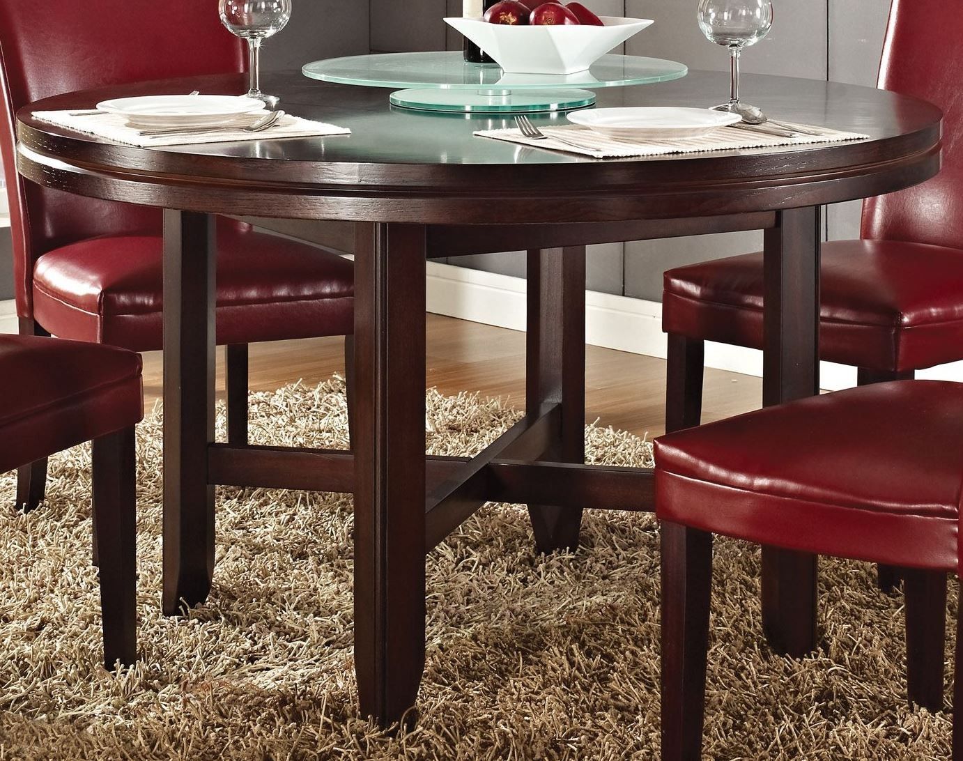 Hartford Dark Oak 52" Round Dining Table From Steve Silver With Most Recently Released Dark Oak Wood Dining Tables (View 1 of 15)