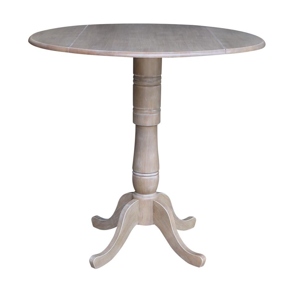 International Concepts Laurel Weathered Taupe Gray 42 In Within Latest Gray Drop Leaf Tables (View 8 of 15)