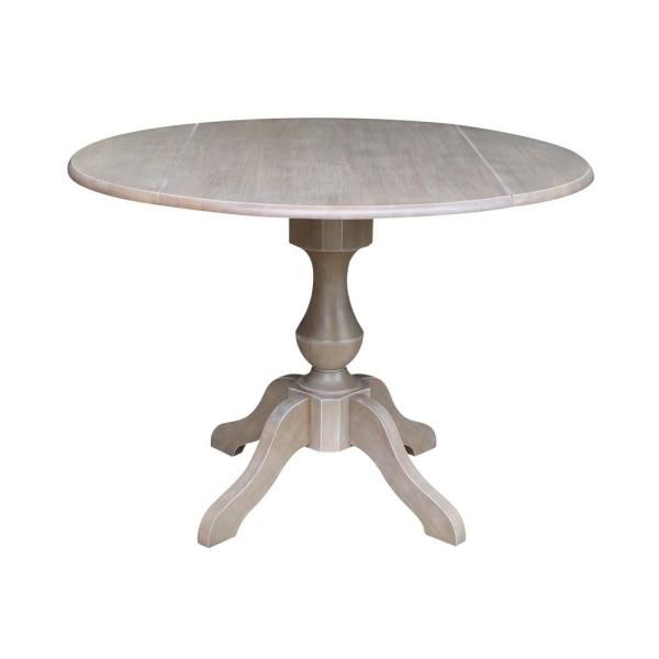 International Concepts Sophia Weathered Taupe Gray 42 In With Regard To Best And Newest Gray Drop Leaf Tables (View 9 of 15)