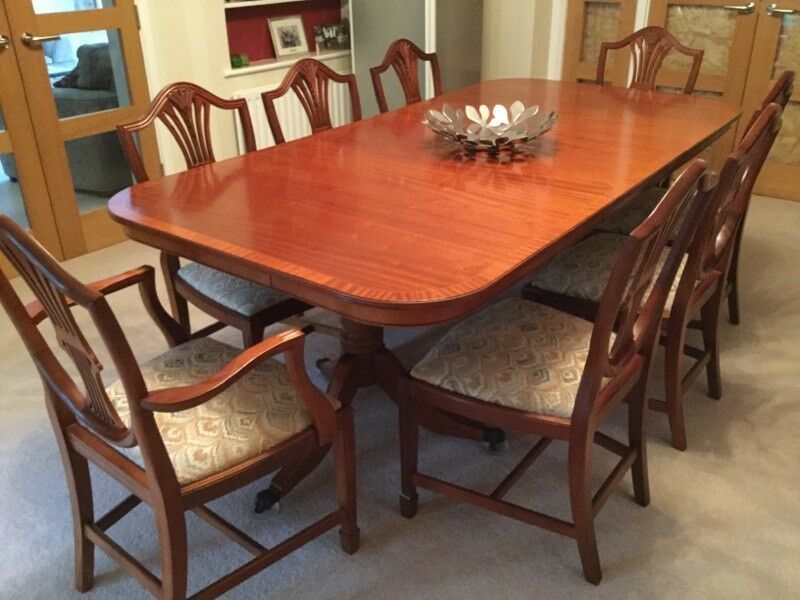 Large Mahogany Dining Table With Chairs And Sideboard | In Within Most Recent Mahogany Dining Tables (View 12 of 15)