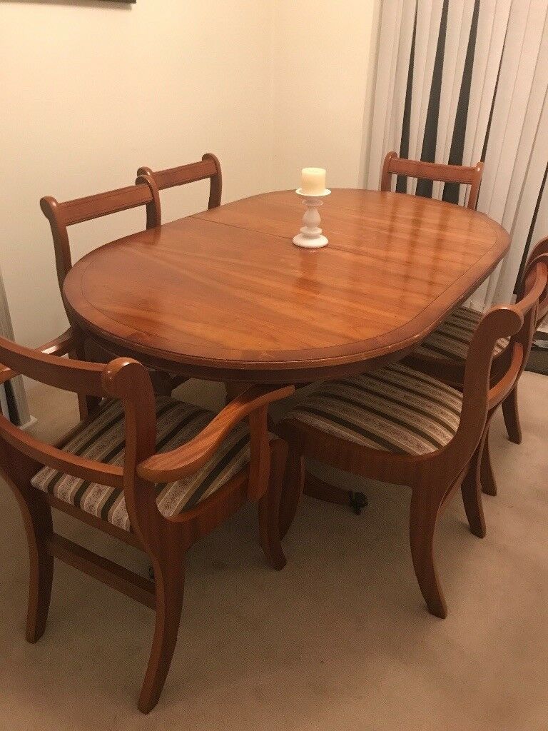 Mahogany Dining Table And 6 Chairs | In Gillingham, Kent For Recent Mahogany Dining Tables (View 4 of 15)