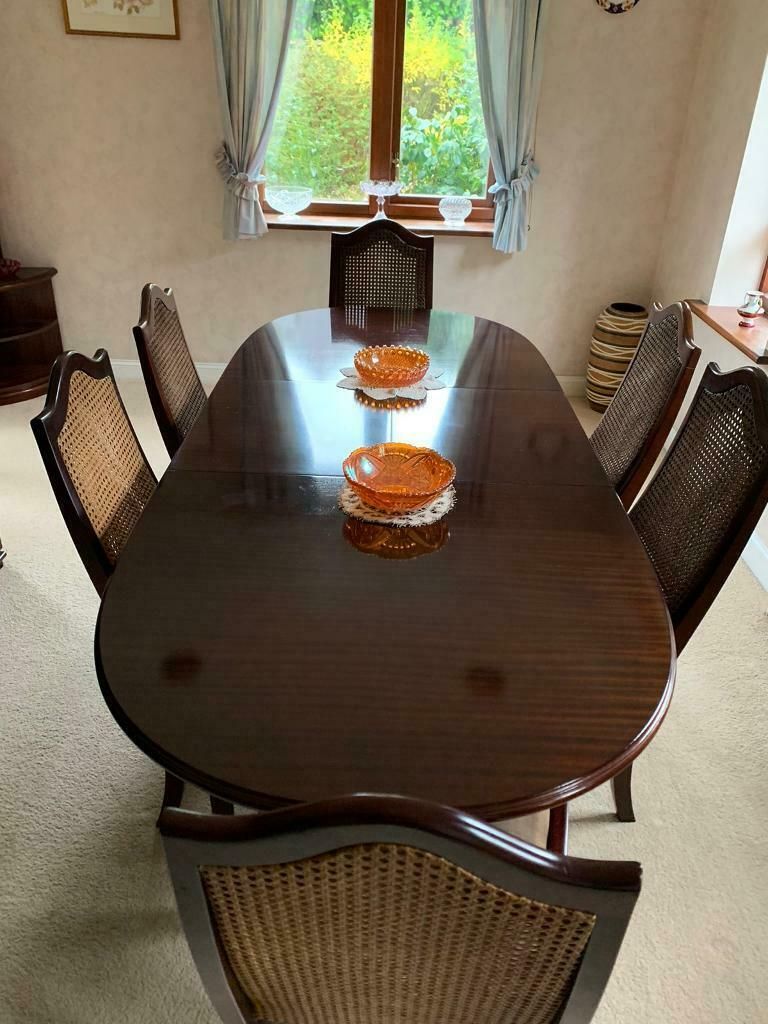 Mahogany Dining Table And Chairs | In Ringwood, Hampshire In Best And Newest Mahogany Dining Tables (View 1 of 15)